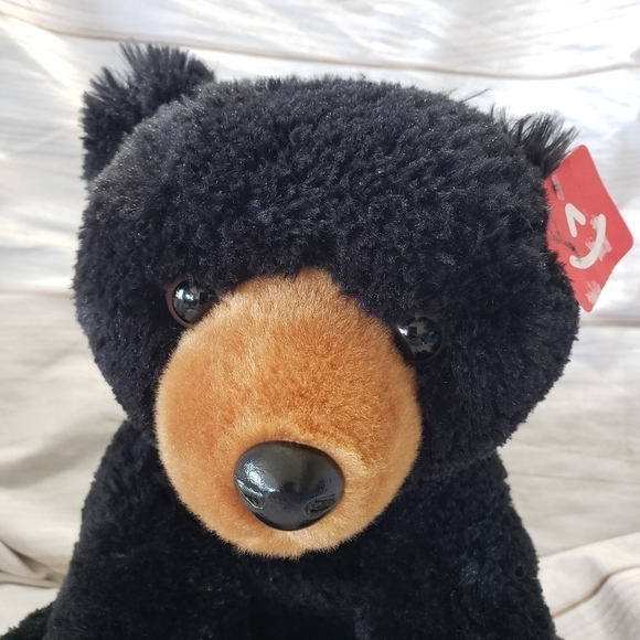 Aurora Black Bear 11" Plush Stuffed Animal Sitting #50287 Soft With Tag 2019 - Picture 2 of 9